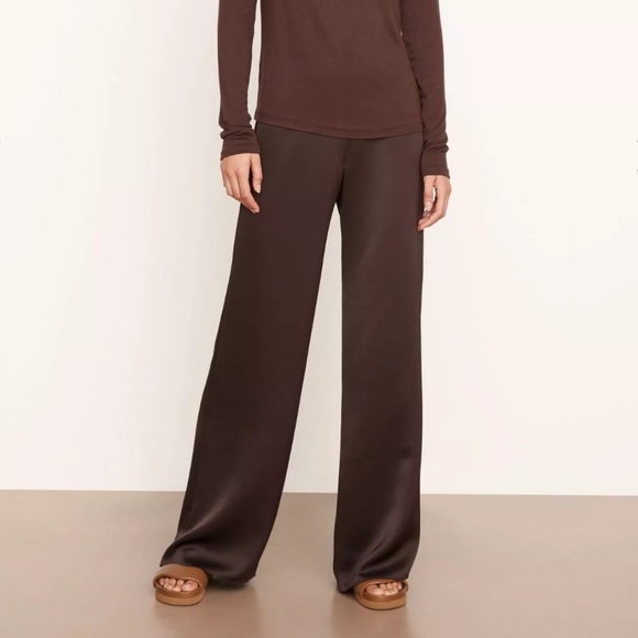 Vince Pants - Vince High-Waist Satin Flare Pant Large